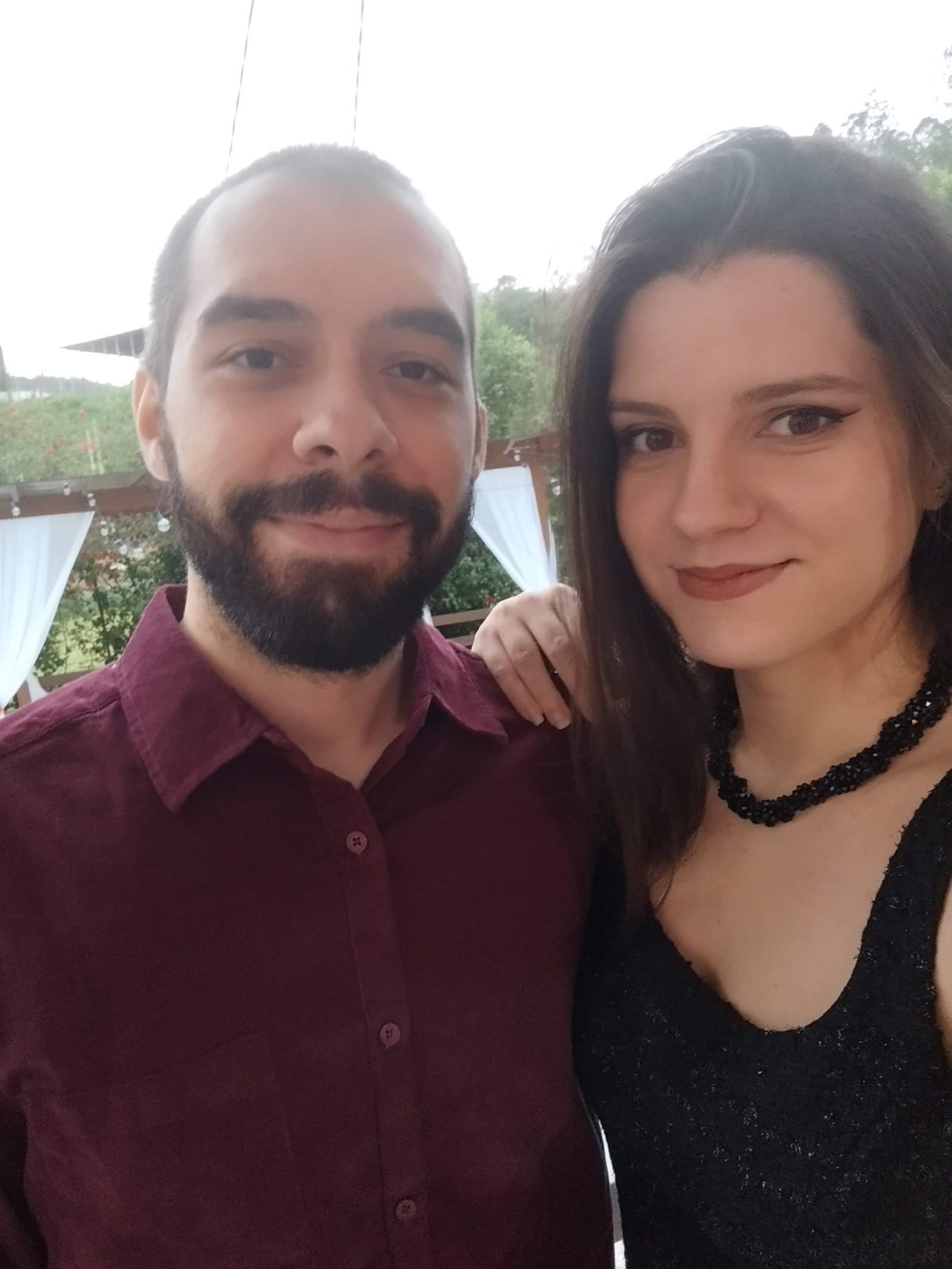 Rafael e Bruna em um evento